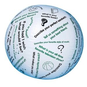 NEW S&S Worldwide Toss N Talk About Getting Acquainted Ball Game 24in